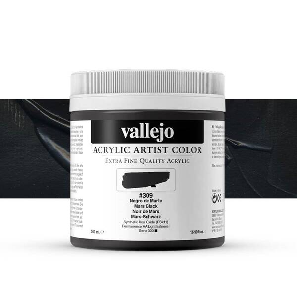 Vallejo Artist Akrilik Boya 500Ml Seri 1 309 Mars Black - 1