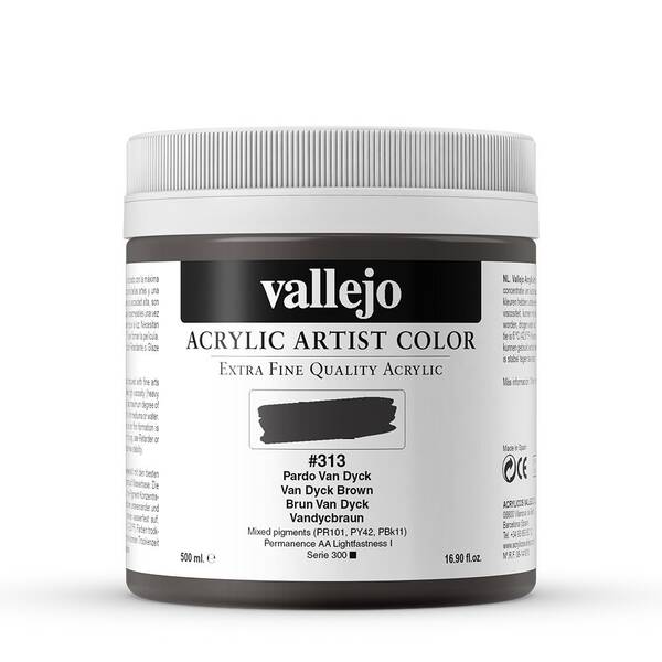 Vallejo Artist Akrilik Boya 500Ml Seri 1 313 Van Dyck Brown - 3