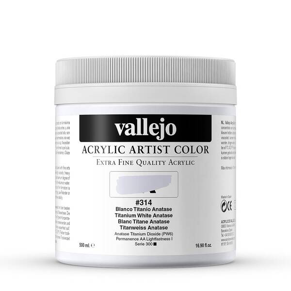 Vallejo Artist Akrilik Boya 500Ml Seri 1 314 Titanium White - 3