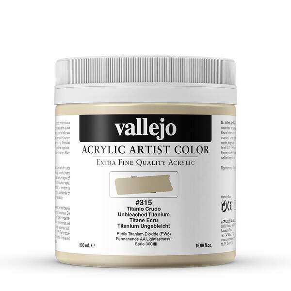 Vallejo Artist Akrilik Boya 500Ml Seri 1 315 Unbleached Titanium - 3