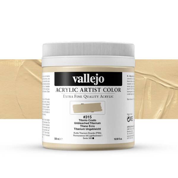 Vallejo Artist Akrilik Boya 500Ml Seri 1 315 Unbleached Titanium - 1
