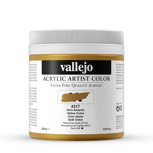 Vallejo Artist Akrilik Boya 500Ml Seri 1 317 Yellow Ochre - 3