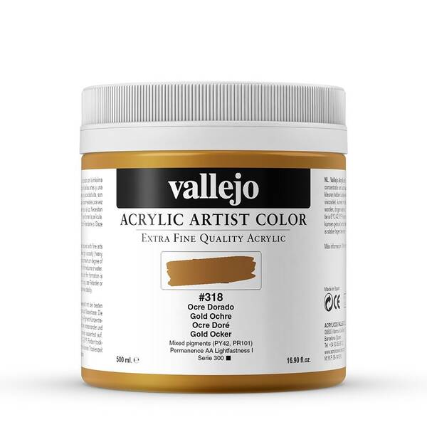 Vallejo Artist Akrilik Boya 500Ml Seri 1 318 Gold Ochre - 3