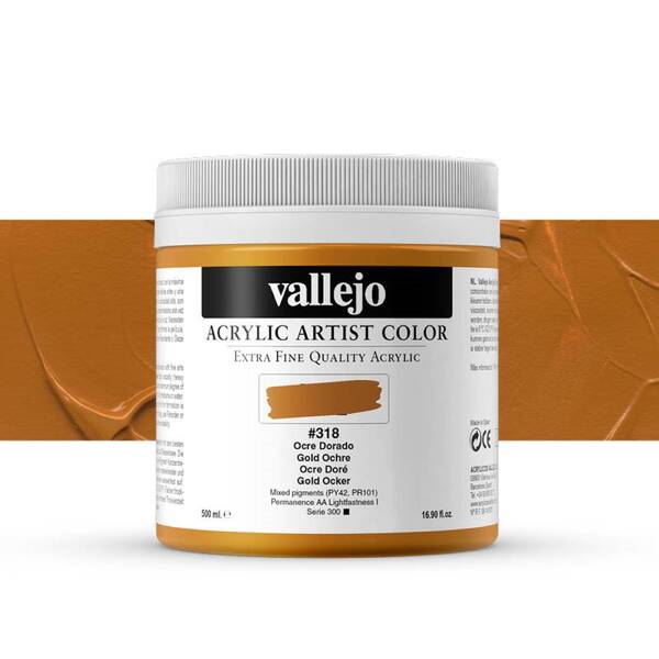 Vallejo Artist Akrilik Boya 500Ml Seri 1 318 Gold Ochre - 1