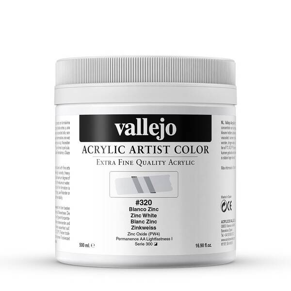 Vallejo Artist Akrilik Boya 500Ml Seri 1 320 Zinc White - 3