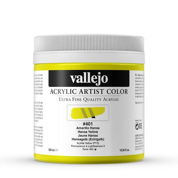 Vallejo Artist Akrilik Boya 500Ml Seri 2 401 Hansa Yellow - 3