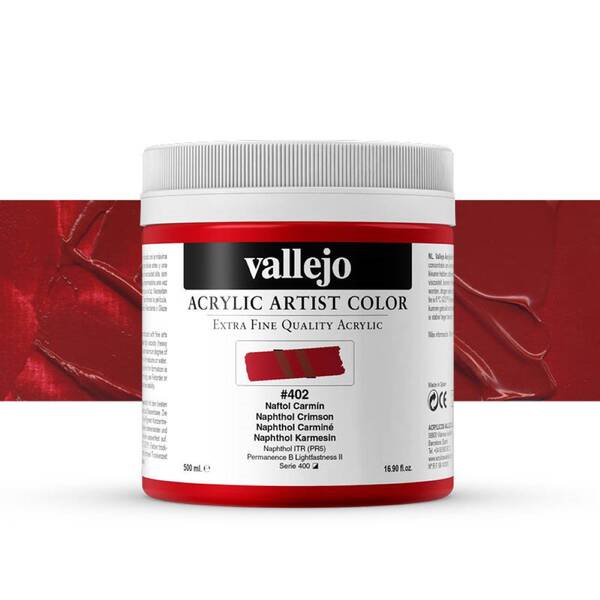 Vallejo Artist Akrilik Boya 500Ml Seri 2 402 Naphtol Crimson - 1