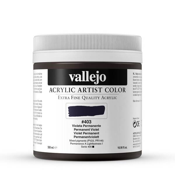 Vallejo Artist Akrilik Boya 500Ml Seri 2 403 Permanent Violet - 3