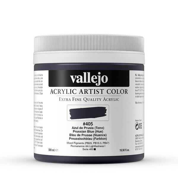 Vallejo Artist Akrilik Boya 500Ml Seri 2 405 Prussian Blue Hue - 3