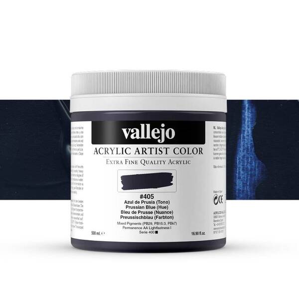 Vallejo Artist Akrilik Boya 500Ml Seri 2 405 Prussian Blue Hue - 1