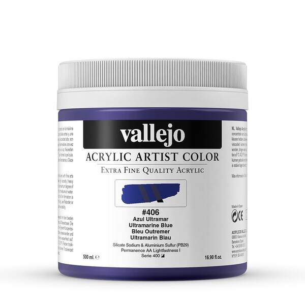 Vallejo Artist Akrilik Boya 500Ml Seri 2 406 Ultramarine Blue - 3