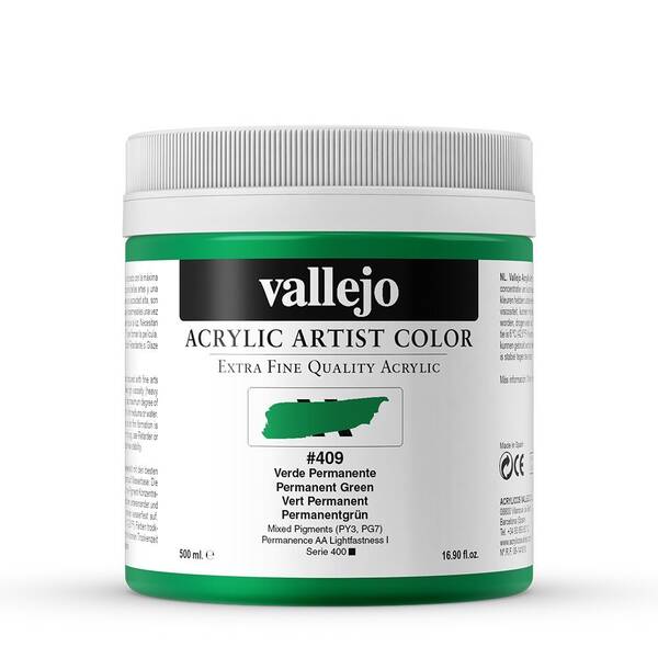 Vallejo Artist Akrilik Boya 500Ml Seri 2 409 Permanent Green - 3