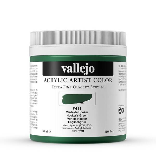 Vallejo Artist Akrilik Boya 500Ml Seri 2 411 Hooker's Green - 3