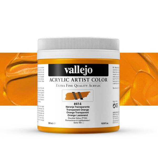 Vallejo Artist Akrilik Boya 500Ml Seri 2 414 Transparent Orange - 1