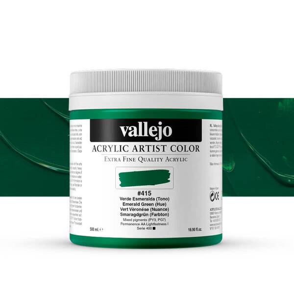 Vallejo Artist Akrilik Boya 500Ml Seri 2 415 Emerald Green - 1