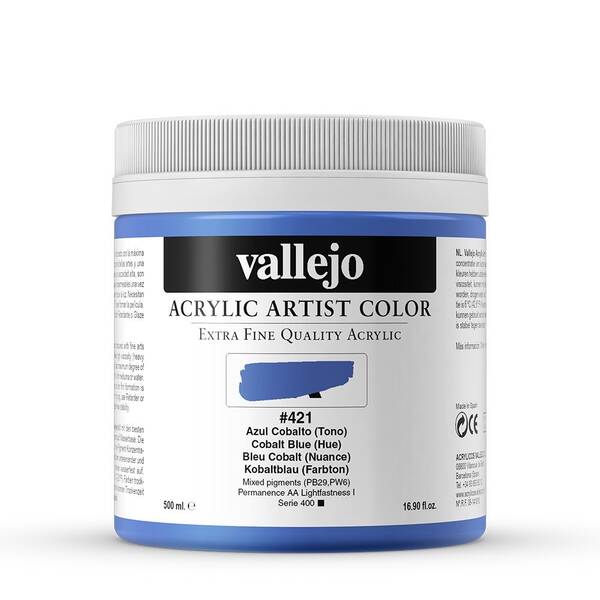 Vallejo Artist Akrilik Boya 500Ml Seri 2 421 Cobalt Blue Hue - 3