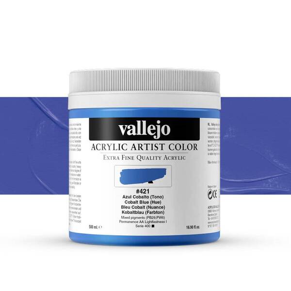 Vallejo Artist Akrilik Boya 500Ml Seri 2 421 Cobalt Blue Hue - 1