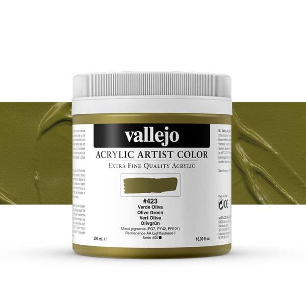 Vallejo Artist Akrilik Boya 500Ml Seri 2 423 Olive Green - 1