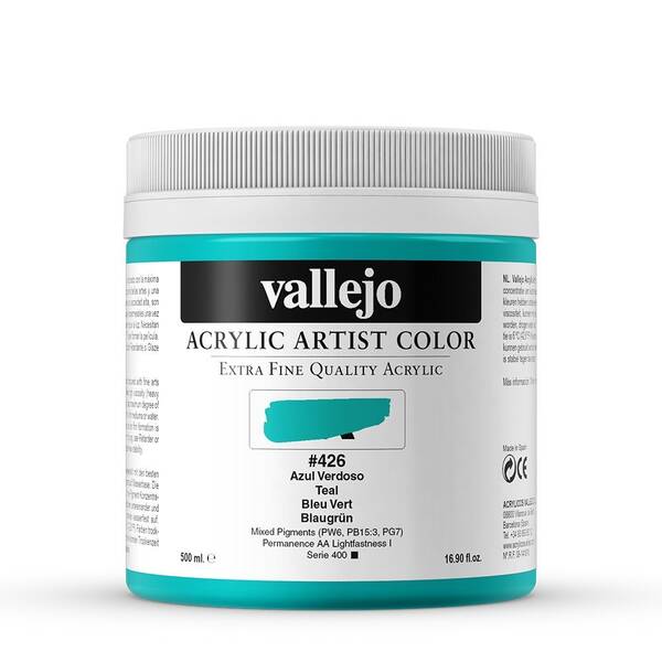 Vallejo Artist Akrilik Boya 500Ml Seri 2 426 Teal - 3