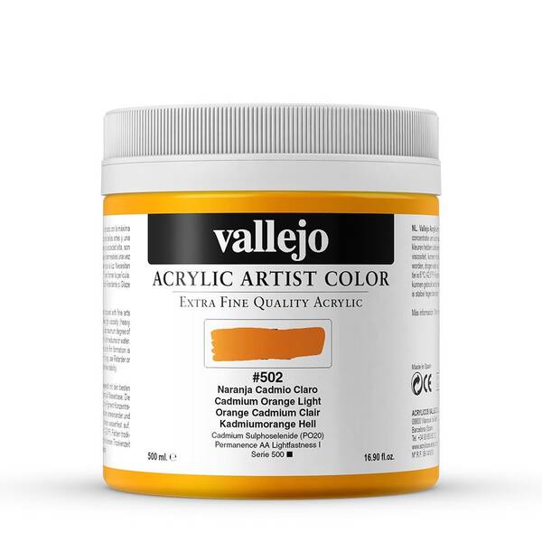 Vallejo Artist Akrilik Boya 500Ml Seri 3 502 Cadmium Orange Light - 3