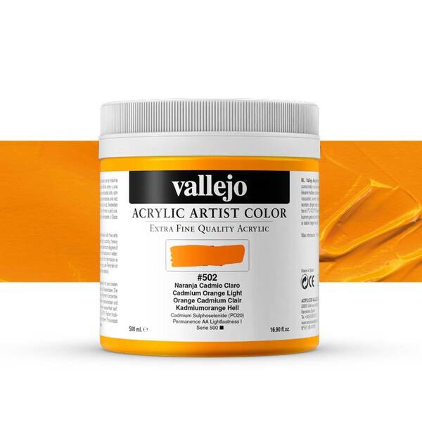 Vallejo Artist Akrilik Boya 500Ml Seri 3 502 Cadmium Orange Light - 1