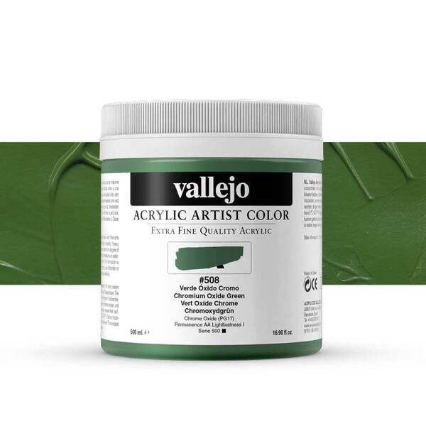 Vallejo Artist Akrilik Boya 500Ml Seri 3 508 Chromium Oxide Green - 1