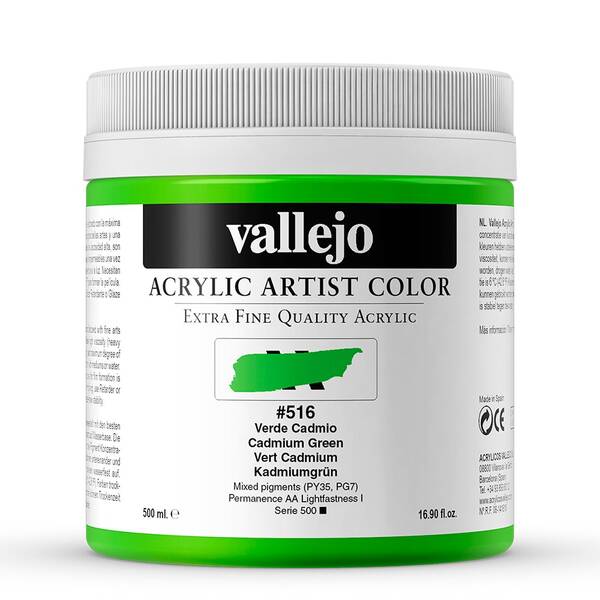 Vallejo Artist Akrilik Boya 500Ml Seri 3 516 Cadmium Green - 3