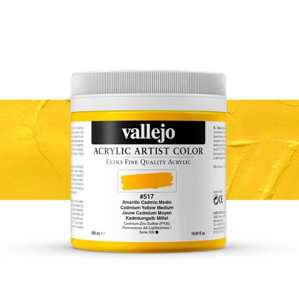 Vallejo Artist Akrilik Boya 500Ml Seri 3 517 Cadmium Yellow Medium - 1