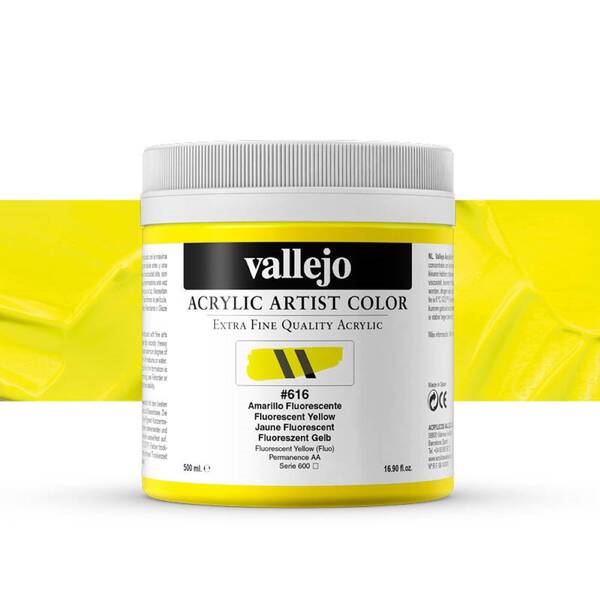 Vallejo Artist Akrilik Boya 500Ml Seri 4 616 Fluorescent Yellow - 1