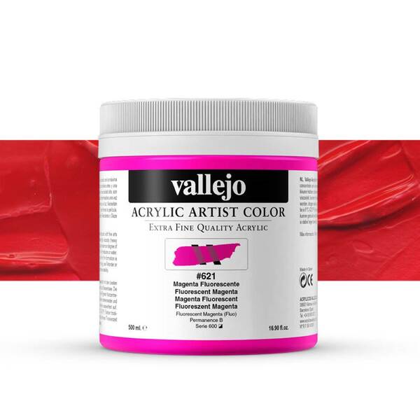 Vallejo Artist Akrilik Boya 500Ml Seri 4 621 Fluorescent Magenta - 1