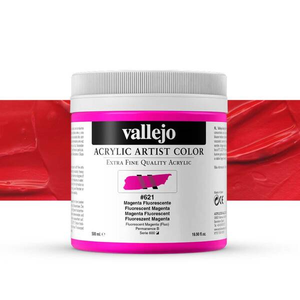 Vallejo Artist Akrilik Boya 500Ml Seri 4 621 Fluorescent Magenta - 1