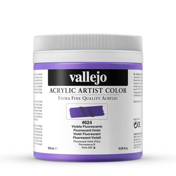 Vallejo Artist Akrilik Boya 500Ml Seri 4 624 Fluorescent Violet - 3