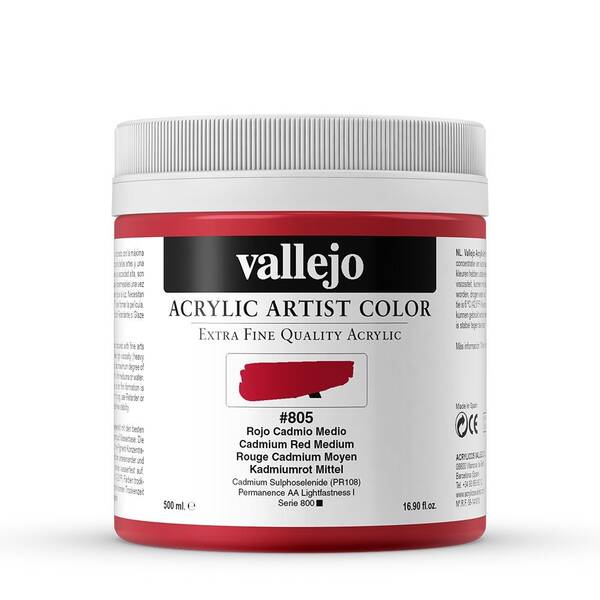 Vallejo Artist Akrilik Boya 500Ml Seri 6 805 Cadmium Red Medium - 3