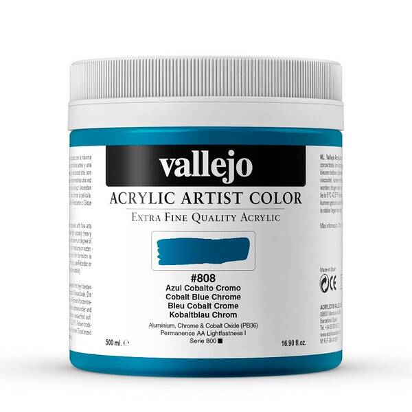 Vallejo Artist Akrilik Boya 500Ml Seri 6 808 Cobalt Blue - 3