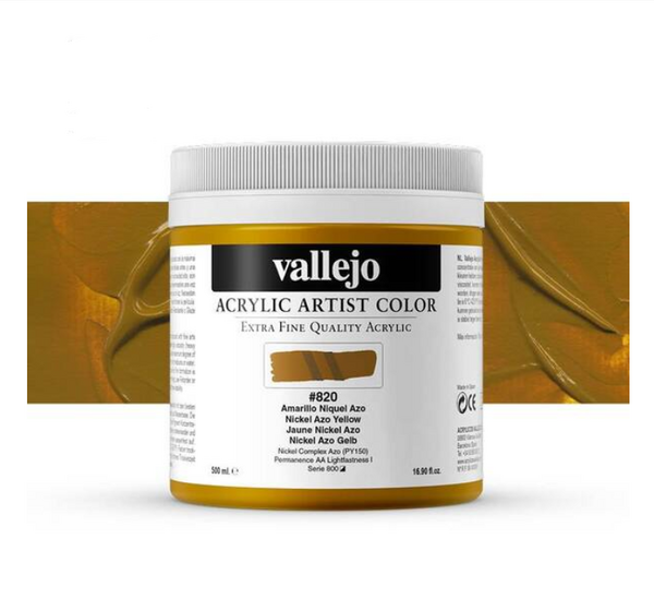 Vallejo Artist Akrilik Boya 500Ml Seri 6 820 Nickel Azo Yellow - 1