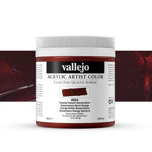 Vallejo Artist Akrilik Boya 500Ml Serie 6 824 Quinacridone Burnt Orange - Vallejo