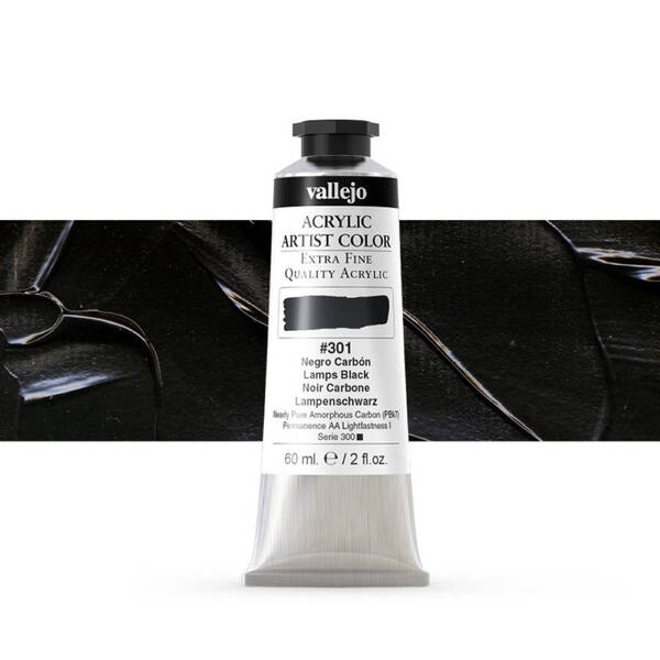 Vallejo Artist Akrilik Boya 60Ml Seri 1 301 Lamp Black - 1