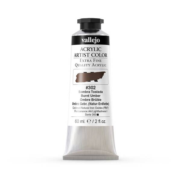 Vallejo Artist Akrilik Boya 60Ml Seri 1 302 Burnt Umber - 3