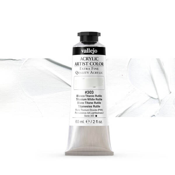 Vallejo Artist Akrilik Boya 60Ml Seri 1 303 Titanium White Rutile - 1