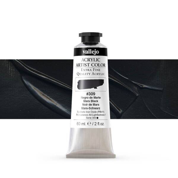 Vallejo Artist Akrilik Boya 60Ml Seri 1 309 Mars Black - 1