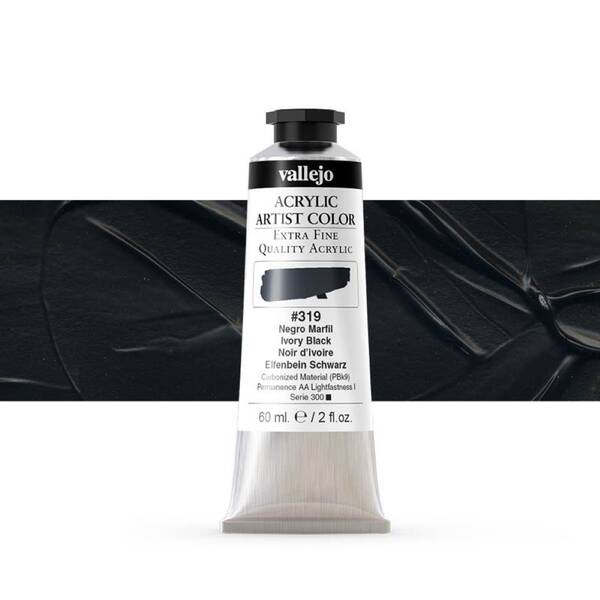 Vallejo Artist Akrilik Boya 60Ml Seri 1 319 Ivory Black - 1