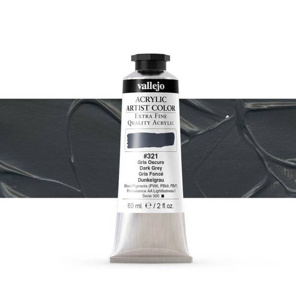 Vallejo Artist Akrilik Boya 60Ml Seri 1 321 Dark Grey - 1