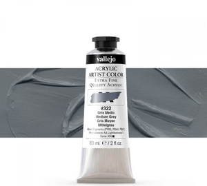 Vallejo - Vallejo Artist Akrilik Boya 60Ml Seri 1 322 Medium Grey