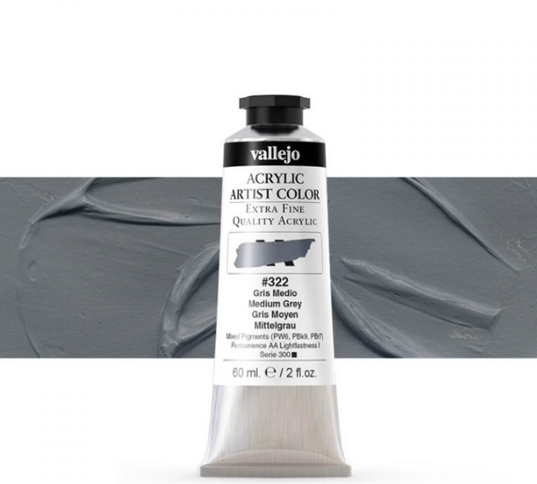 Vallejo Artist Akrilik Boya 60Ml Seri 1 322 Medium Grey - 1