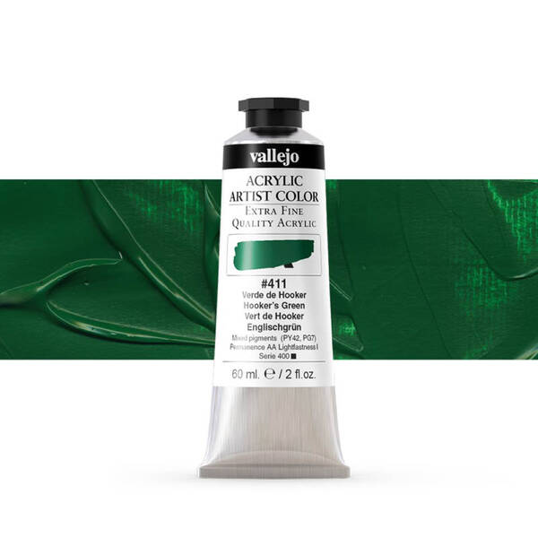 Vallejo Artist Akrilik Boya 60Ml Seri 2 411 Hooker's Green - 1