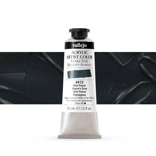 Vallejo Artist Akrilik Boya 60Ml Seri 2 412 Payne's Grey - 1