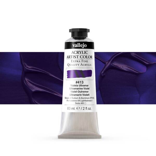 Vallejo Artist Akrilik Boya 60Ml Seri 2 413 Ultramarine Violet - 1