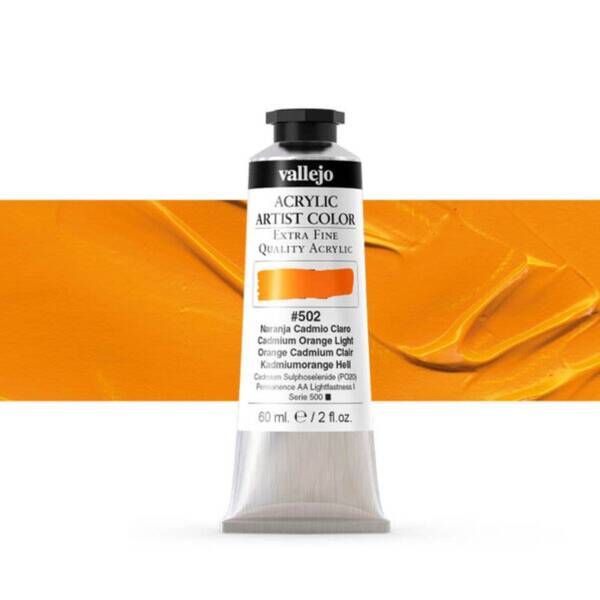 Vallejo Artist Akrilik Boya 60Ml Seri 3 502 Cadmium Orange Light - 1