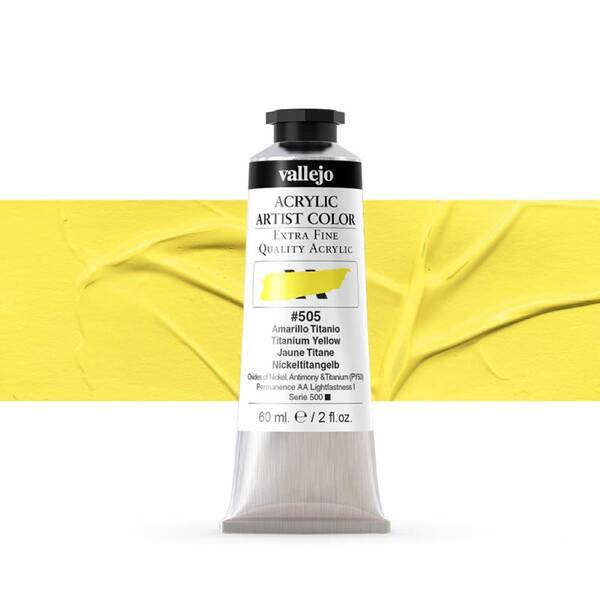 Vallejo Artist Akrilik Boya 60Ml Seri 3 505 Titanium Yellow - 1