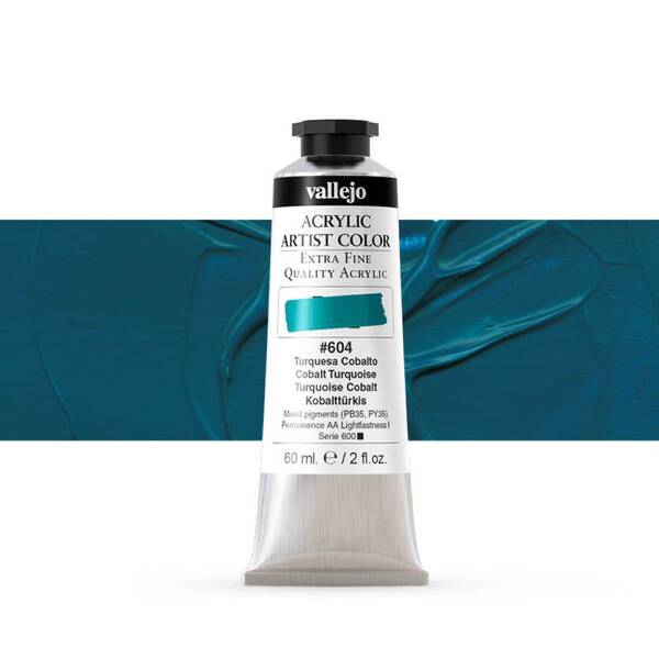 Vallejo Artist Akrilik Boya 60Ml Seri 4 604 Cobalt Turquoise - 1